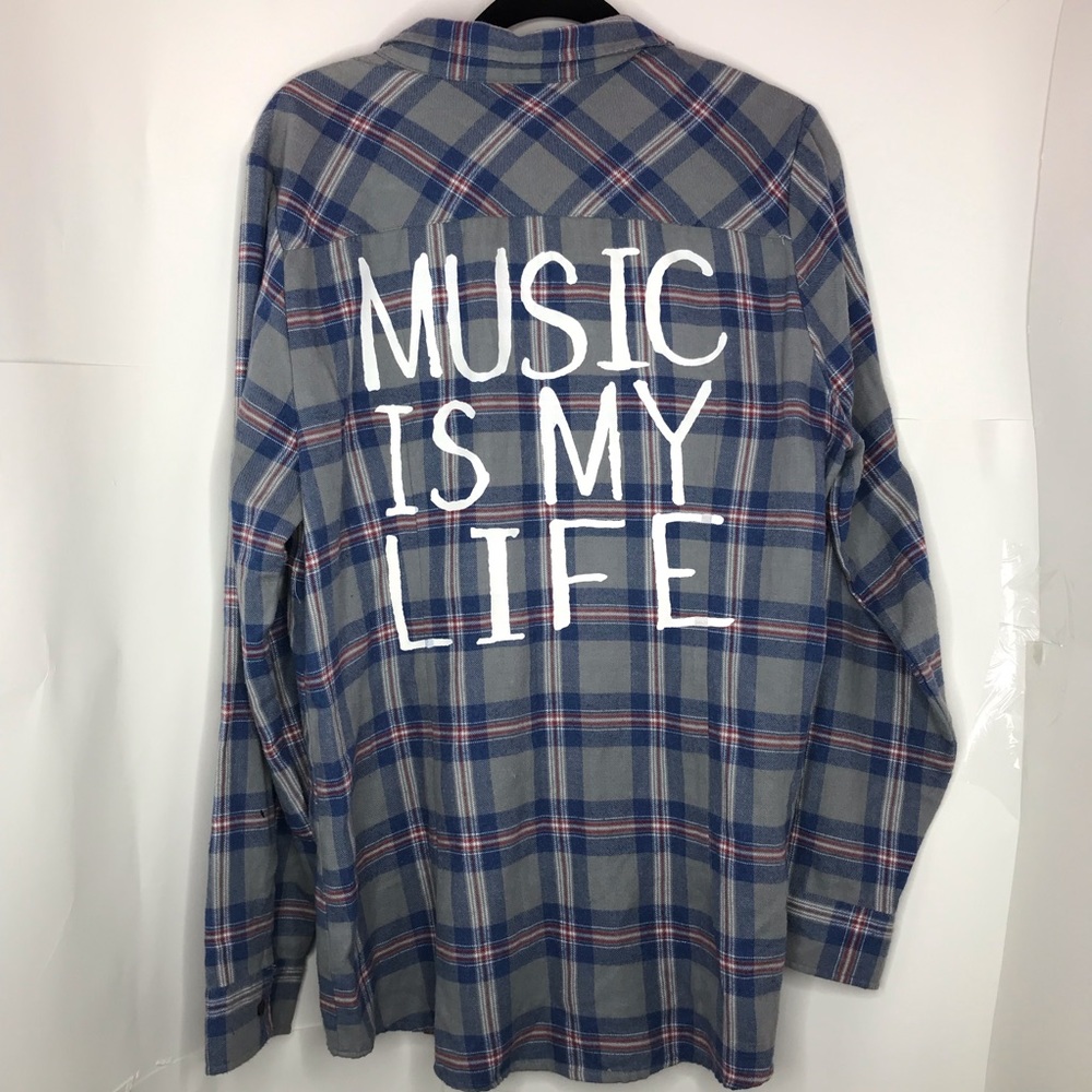 Hot Topic | Music Is My Life Flannel
